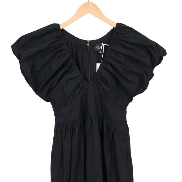 NWT J.Crew Collection Cecily Dress In 100% Cotton Poplin Lined Black Size 6 - Picture 6 of 10